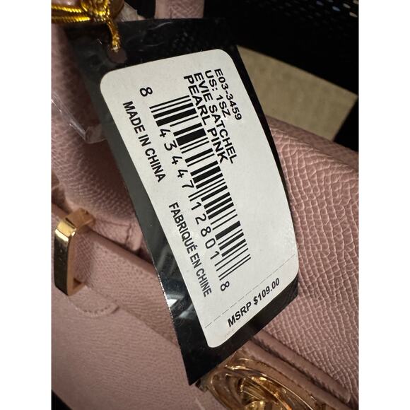 NWT BEBE Los Angeles Women's Evie Crossbody Satchel Bag Pearl Pink SAME DAY SHIP - Picture 8 of 8